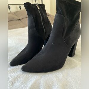 Textile heeled boots size 11